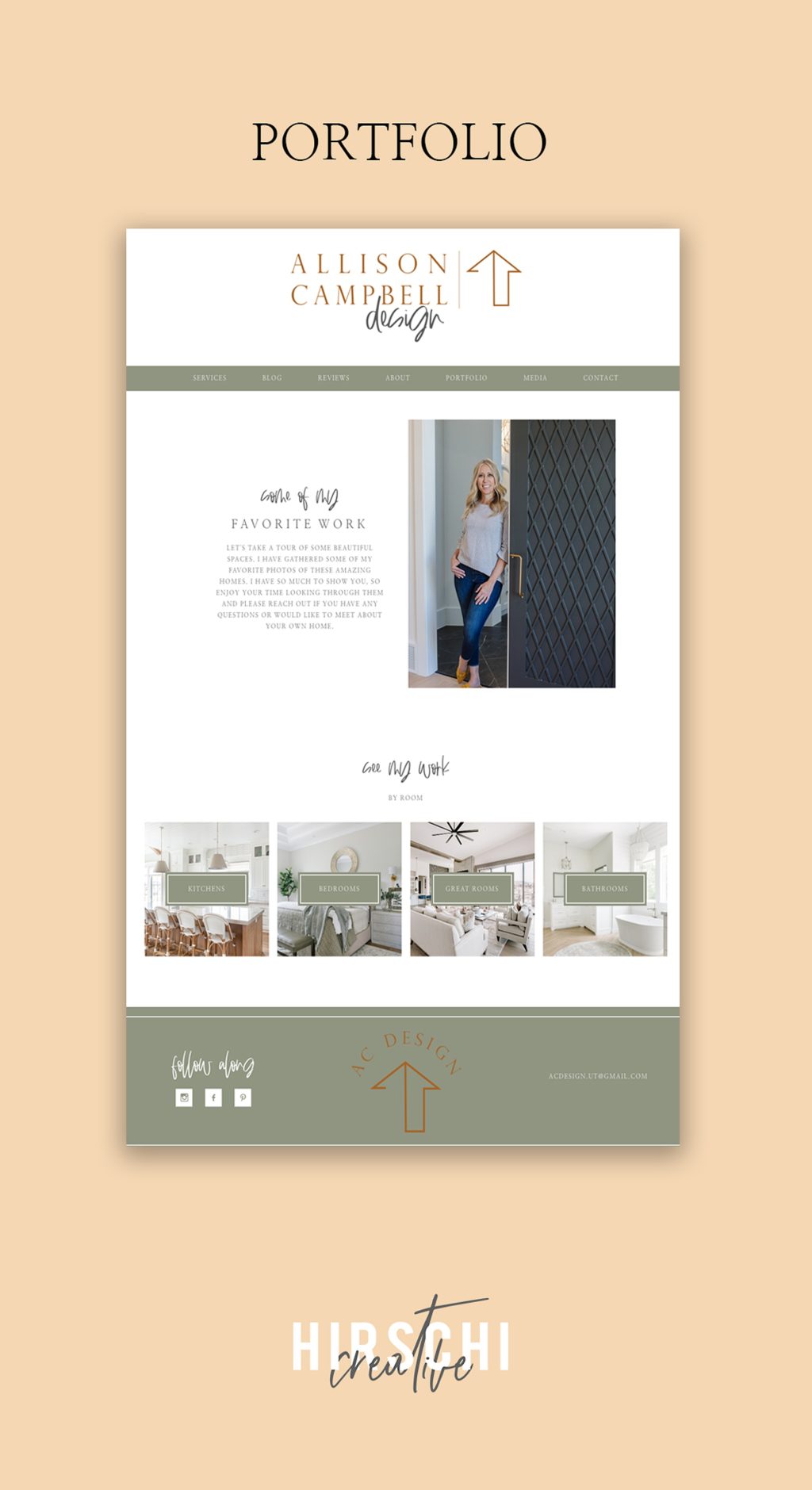 Interior Designer Website portfolio webpage