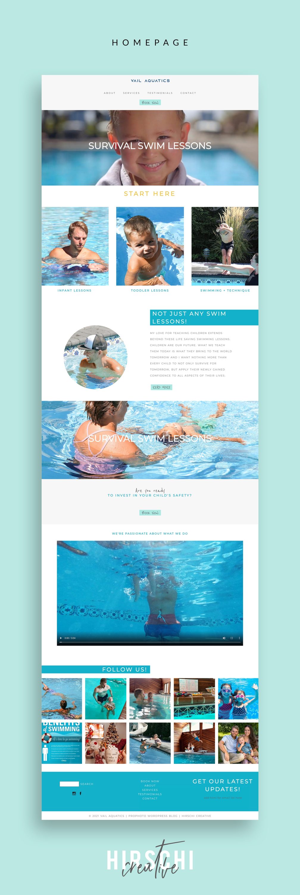branding, social media branding, website design, utah survival swim lessons